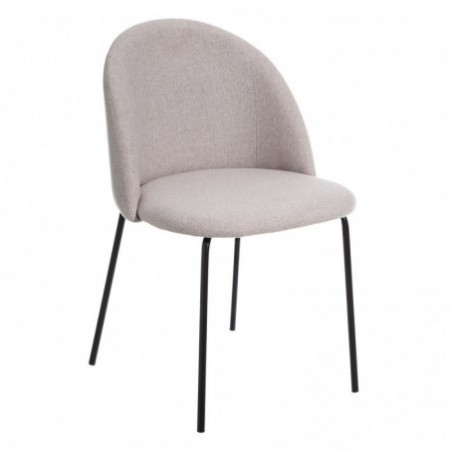 SILLA BEIGE TEJIDO-METAL...